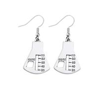 coadipress Biology Chemistry Earrings for Women Personality Molecular Gene DNA Earrings Creative Science Microscope Counting Cup Drop Dangle Earrings Science Nerd Jewelry Gifts, Zinc, No Gemstone