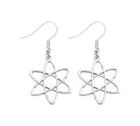 coadipress Biology Chemistry Earrings for Women Personality Molecular Gene DNA Earrings Creative Science Microscope Counting Cup Drop Dangle Earrings Science Nerd Jewelry Gifts, Zinc, No Gemstone