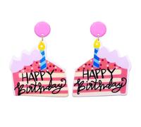 coadipress Birthday Earrings for Women Glitter Happy Birthday Dangle Earrings Colorful Cake Drop Earrings Sparkle Letter Happy Birthday Earrings Celebration Birthday Holiday Party Fashion Jewelry