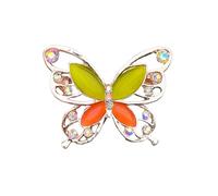 coadipress Butterfly Brooch Pins Chic Romantic Elegant Rhinestone Crystal Insect Brooch Pin Women Corsage Scarf Shawl Clothing Accessories Wedding Party Banquet, Middle, Metal, crystal