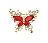 coadipress Butterfly Brooch Pins Chic Romantic Elegant Rhinestone Crystal Insect Brooch Pin Women Corsage Scarf Shawl Clothing Accessories Wedding Party Banquet, Middle, Metal, crystal