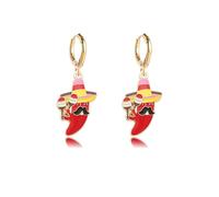 coadipress Cinco De Mayo Hoop Earrings for Women Colorful Cactus Chili Sombrero Pinata Dangle Drop Earrings Funny Rainbow Horse Huggie Earrings Mexico Carnivals Holiday Party Jewelry Accessory, M