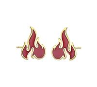 coadipress Flame Fire Stud Earrings for Women Punk Red Fire Earrings Personalized Flame Shape Stud Earrings Unique Cool Fire Earrings Fashion Jewelry Gift, Zinc, No Gemstone