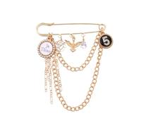 coadipress Hanging Long Chain Brooch Pin for Men Women Fashion Retro Silver Butterfly Bar Pins Safety Pin Punk Cool Chains Sweater Shawl Collar Coat Brooches Pin for Girls, Metal, unknow