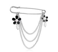 coadipress Hanging Long Chain Brooch Pin for Men Women Fashion Retro Silver Butterfly Bar Pins Safety Pin Punk Cool Chains Sweater Shawl Collar Coat Brooches Pin for Girls, Metal, unknow