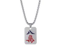 coadipress Punk Stainless Steel Playing Card Poker Tag Pendant Necklace for Women Men Lucky Rock Ace of Spade Heart Royal Flush Games Chain Necklace Hip Hop Unisex Jewelry Gift, Middle, Zinc, Cubic