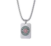 coadipress Punk Stainless Steel Playing Card Poker Tag Pendant Necklace for Women Men Lucky Rock Ace of Spade Heart Royal Flush Games Chain Necklace Hip Hop Unisex Jewelry Gift, Middle, Zinc, Cubic
