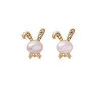coadipress Rabbit Stud Earrings for Women Dainty Lovely Easter Cartoon Rabbit Earrings Minimalist Sweet Bunny Animals Pet Small Stud Earrings Birthday Jewelry, S, Alloy Steel, No Gemstone