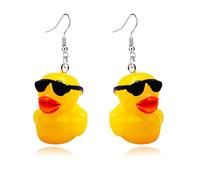 coadipress Rubber Yellow Duck Earrings for Women Cool Weird Creative Animal Earrings Unique Duckie Earrings Funny Cute Cartoon Ducky Earrings Aesthetic Earring Jewelry Gifts, M, Resin, unkown