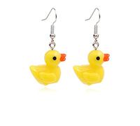 coadipress Rubber Yellow Duck Earrings for Women Cool Weird Creative Animal Earrings Unique Duckie Earrings Funny Cute Cartoon Ducky Earrings Aesthetic Earring Jewelry Gifts, M, Resin, unkown