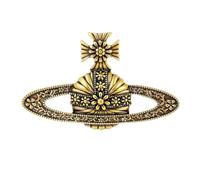 coadipress Saturn Planet Brooch Pin for Women Vintage Carving Floral Saturn Brooches Dainty Planet Space Pin for Suit Clothing Jackets Badges Birthday Wedding Party Charm Jewelry, S, Alloy Steel, no