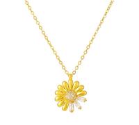 coadipress Sunflower Necklace for Women Elegant Daisy Pendant Necklace Dainty Sparkly Rhinestone Sunflower Necklace Birthday Anniversary Inspirational Jewelry, S, Alloy Steel, Rhinestone