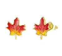 coadipress Thanksgiving Fall Earrings for Women Cute Colorful Anime Turkey Chicken Pumpkin Red Maple Leaf Dangle Drop Statement Earrings Thaksgiving Autumn Jewelry Holiday Present Favors, S, Zinc, No