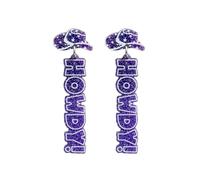 coadipress Western Cowgirl Acrylic HOWDY Glitter Drop Dangle Earrings for Women Rodeo Disco Cowboy Earrings Country Concert Party Southern Nashville Accessories Jewelry Gifts, Middle, Acrylic, no