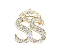 coadipressDollar Sign Brooch Pin for Men Women Rhinestone Crystal Gold Tone Dollar Money Symbol Bling Lapel Pin Badge Charm Jewelry Clothing Decoration Halloween Christmas Gift, Middle, Alloy Steel