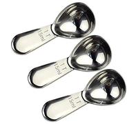 CoaGu Coffee Scoop Short Handle 18/8 Corrosion Resistance Tablespoon 15ml FDA Measuring Spoons for Baking or Coffee Measuring (3x15ml)
