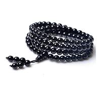 COAI 108 Mala Beads Onyx Stone Prayer Bracelet Stone Beaded Necklace 6mm