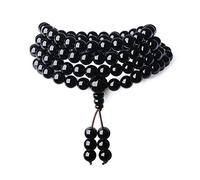 COAI 108 Mala Beads Onyx Stone Prayer Bracelet Stone Beaded Necklace 8mm