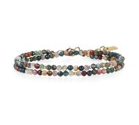 COAI Indian Agate Bracelet for Women, Double Layered Semi Precious Gemstone Bracelet for Women 3mm