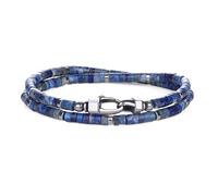 COAI Lapis Lazuli Bracelet for Men, Layered Blue Stone Heishi Beads Bracelet for Men L