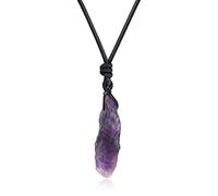 COAI Leather & Amethyst Crystal Necklace for Women