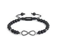 COAI Onyx Black Stone Bracelet for Men Women, Infinity Bracelet for Men Women