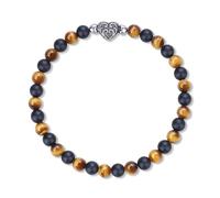 COAI Onyx Tiger Eye Bracelet Men Women, Simple Beaded Bracelet for Men Women M