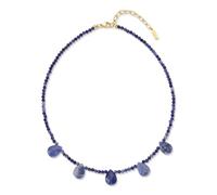 COAI Women's Necklace Natural Stones Minimalist Elegant Drop Pendant | Women's necklace with natural stones, faceted beads, 3 mm, natural stone pendant, 40 + 2 mm adjustable chain