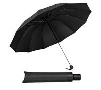 Coaklley 54-Inch Large Golf Umbrella, Windproof and Rainproof Strong, 12 Ribs Manual Open Folding Umbrella UV Sun Umbrellas, Big Coverage for 2-3 People, Portable Folding for Outdoor & Travel