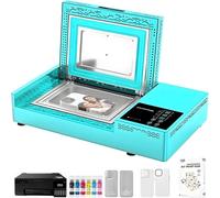 COAKUE 180°C Fast Heat Sublimation Kit, 3D Phone Case Press Machine Kit, 3D Vacuum Heat Transfer Press Machine with 2 Molds & 20 Shells for Custom Phone Case Making Business WithPrinter-0PCS