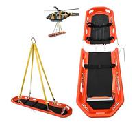 COAKUE Emergency Air PE Basket Stretcher, Stainless Steel Basket Emergency Stretcher Basket,with Straps and Lifting Sling, for Helicopter and Rescue,Orange