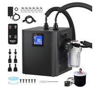 COAKUE Ice Bath Water Chiller - 1/3HP Cold Plunge Chiller with External Filter, 2 Pumps & Insulated Hose, Remote Control - Portable Cooling System Recovery Chiller for Home Use