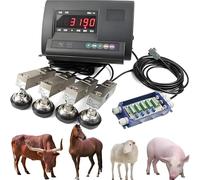 COAKUE Livestock Scale Kit,5000kg/11023lbs High Precision Indicator Load Cell Scale Floor Scale Kit with 4 Load Cells,Livestock Pigs Goats Sheep Animal Scales