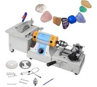 COAKUE Mini Table Saws Grinder Polishing Machine, DIY Jewellery Lapidary Saw, 800-10000r/Min, for Woodworking, Jade Carving, and DIY Crafts WoodworkingSet