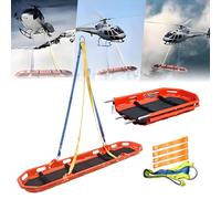 COAKUE Rescue Basket Stretcher,Stainless Steel Basket Emergency Stretcher Basket,Portable Separable Heavy Duty Stretcher for Air Sea Mountain Rescue,Orange