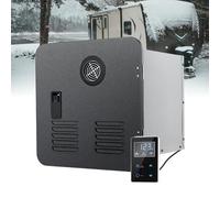 COAKUE RV Tankless Water Heater,Instant Shower,DC 12V,MAX 3.9GPM,with 15 x 15 inches Black Door and Remote Controller,Ideal for RVers' Everyday Use Black