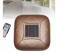 COAKUE Solar Automatic Car Cover, Intelligent Remote Control Electric Shrinkage Car Window Covers, Quick 10s Open, Anti-Theft Alarm for Sedan SUV MPV Gold-YM