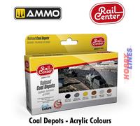 COAL DEPOT SET acrylic colours Acrylic 6 jar 17mL Rail Center AMMO.R-1031