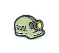 Coal Miners Hard Hat Cap Lamp Mining Tribute Metal Pin Badge Brooch