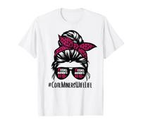 Coal Miners Wife Life Messy Bun Hair Glasses Value Graphic T-Shirt