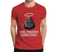 Coal Powered Christmas Funny Coal Christmas Gift Retro Men's T-Shirt, red, L