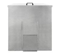 Coal Storage Bunker 250kg 390L Galvanised Steel Raised Metal Base Strengthening Bar Baffle Plate Waterproof Rust & Rodent Proof Wood Fire Sliding Door Hinged Lid Handle FREE Coal Shovel