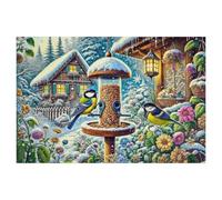 Coal Tits at the Feeder，Puzzle 1000 Pieces Jigsaw Puzzles for Adults and Child（38x26cm）-AH14