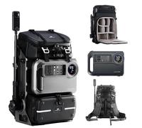 COALAX Lancer300 Pro Camera Backpack with 300W Power Station, Modular Creator Backpack with Magic Arm for Hands-Free POV Filming, Exoskeleton Camera Bag for Photography & Outdoor Production (Black)