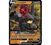 Coalossal V 098/185 Ultra Rare Pokemon Card (SWSH04 Vivid Voltage) + 1x TitanCards® Toploader