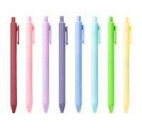 coalwop Macron Color Gel Pens 1.0mm 8-Color Pastel Ink Retractable Gel Pens Quick Drying Fine Point Pen for School Office Supplies Writing Meeting Documents Handbooks Diaries Notes
