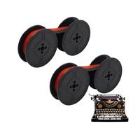 coalwop Typewriter Ribbon 2 Pairs 1/2 Inch Wide Black and Red Blue Ink Ribbon Twin Spool Fit Most Old Typewriters - Easy Installation Vintage Non Smudge Typewriter Ink Ribbon Replacement