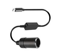 coalwop USB C to 12V Cigarette Lighter Adapter, 18W Car Charger Adapter, 1FT Cigarette Lighter Socket Converter for Dash Cam, GPS, Radar Detector & Car LED Light Strips