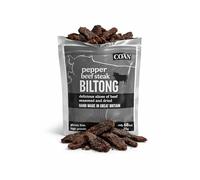 COAN Beef Biltong | 5 x 25g Pepper Beef Steak | Air-Dried High Protein Snack - Low Sugar, Gluten-Free South African Style Biltong