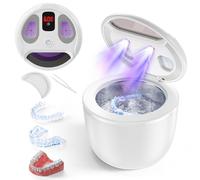 Coanto Ultrasonic Retainer Cleaner, 45kHz Ultrasonic Cleaner with 3 Lights, 4 Modes, Countdown, 200ml Capacity Cleaner for Dentures, Aligners, Nightguards, Sport Mouth Guards
